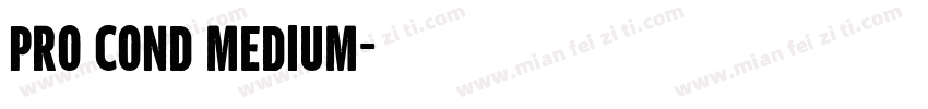 PRO COND MEDIUM字体转换